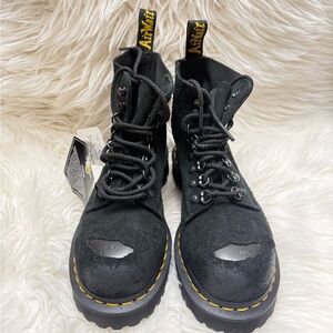 Dr Martens 1460 Pascal St Steel Toe Boots Suede Leather Black women’s 5